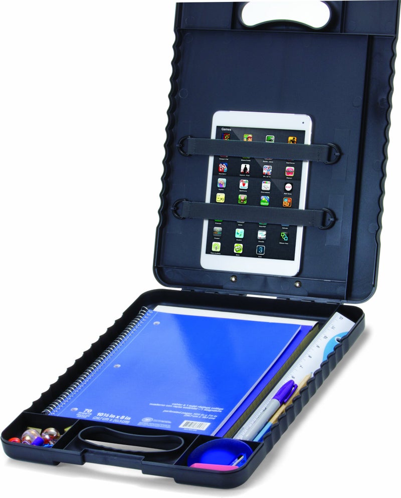 Officemate Deluxe Letter/A4 Size Tablet Clipboard Case with LED Light, Charcoal (83316) - Image 4